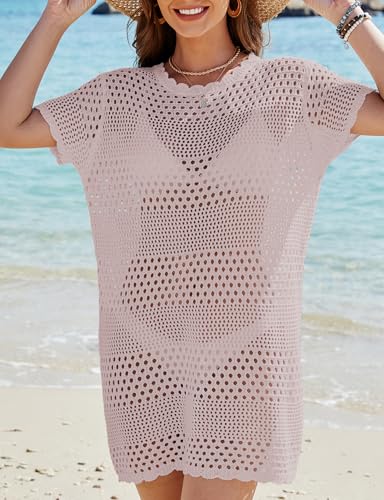 Image of Buauty Womens Swimsuits Coverup Bathing Suits Cover Ups Crochet Swimwear Bikini Beach Dresses 2026 Vacation Outfits