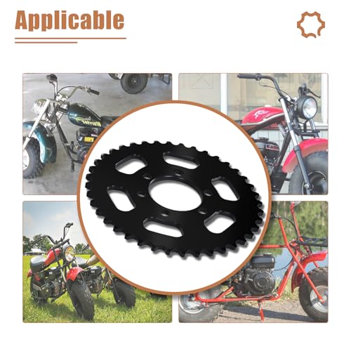 Image of JNDO Mini Bike Sprocket 40 Tooth 35 Chain Rear Sprocket Black Suitable for Coleman ct100 Sprocket Motovox Monster Moto TaoTao GK80 Gas Mega Moto Dirt Bike Go Kart Sprocket