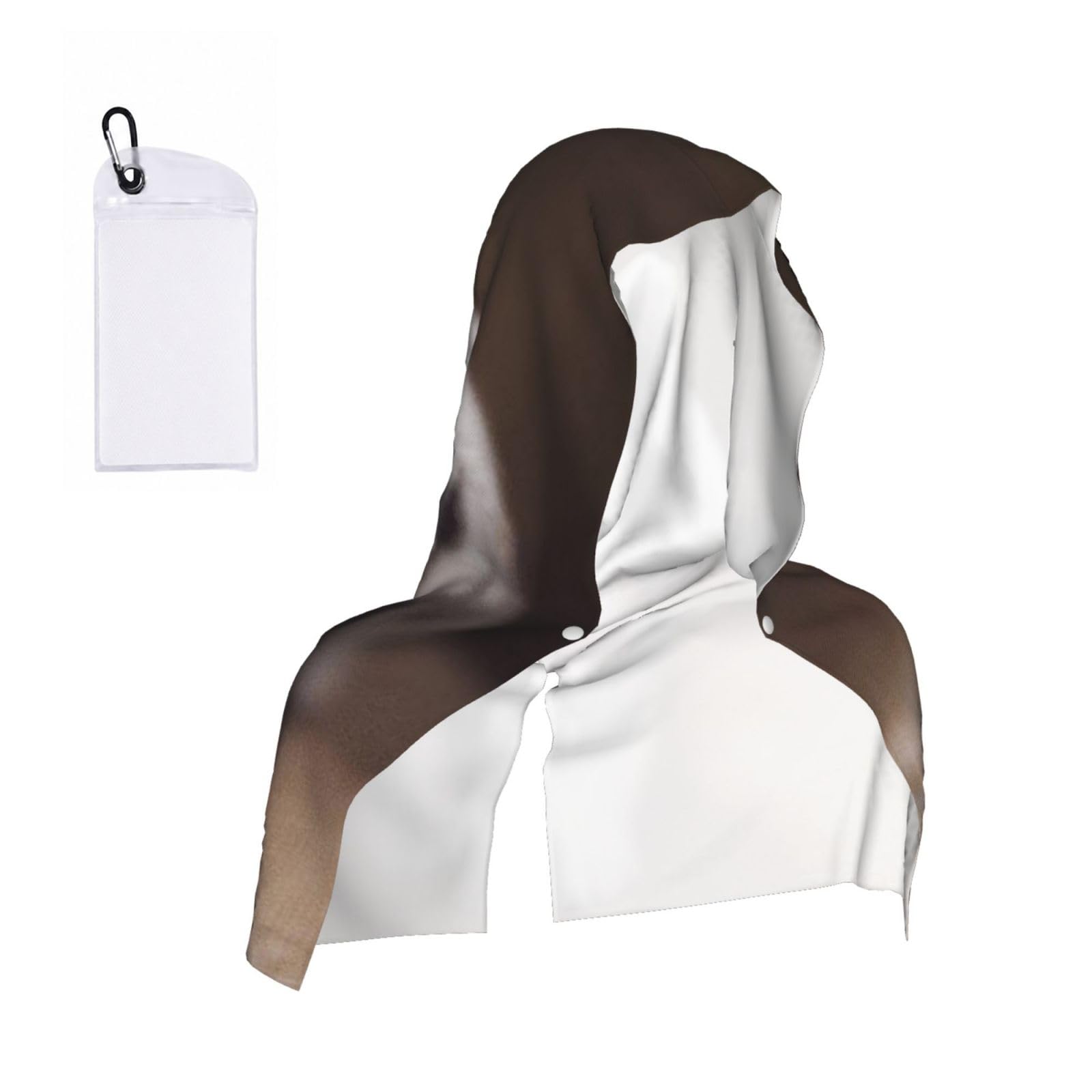 EZDLOWVBA Cute Puppy Print 2 Pack Cooling Hoodie Towels,Sports Headscarf, Neck Wrap Scarf,Breathable Cooling Towel For Neck And Face, Travel, Swimming, Training