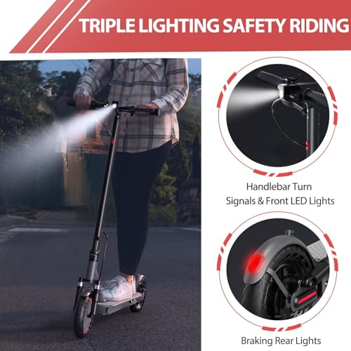 Image of MAXSHOT Electric Scooter for Adults, 8.5 /14 inch Tires, 19 /22Mph, 350W /500W Motor, 16-28 Miles Range, Folding E-Scooter with Dual Suspension,APP Control