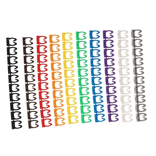 PHENOFICE 200pcs Vibrant Identification Tags for Cable Labels Wire Covers Cable Management Tags for USB Charging Cord