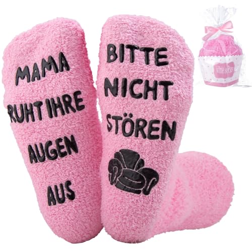 Belillpipi Geschenke für Frauen Mama Socken mit Spruch Bitte Nicht Stören...