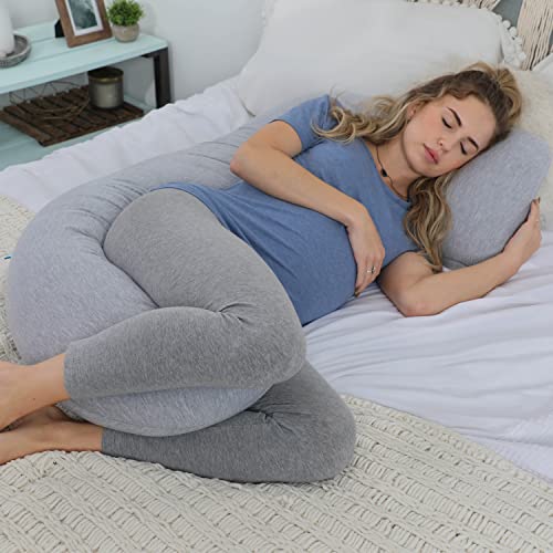 Pharmedoc Pregnancy Pillow, Grey U-Shape Full Body Pillow and Maternity Support - Support for Back, Hips, Legs, Belly… - Image 6