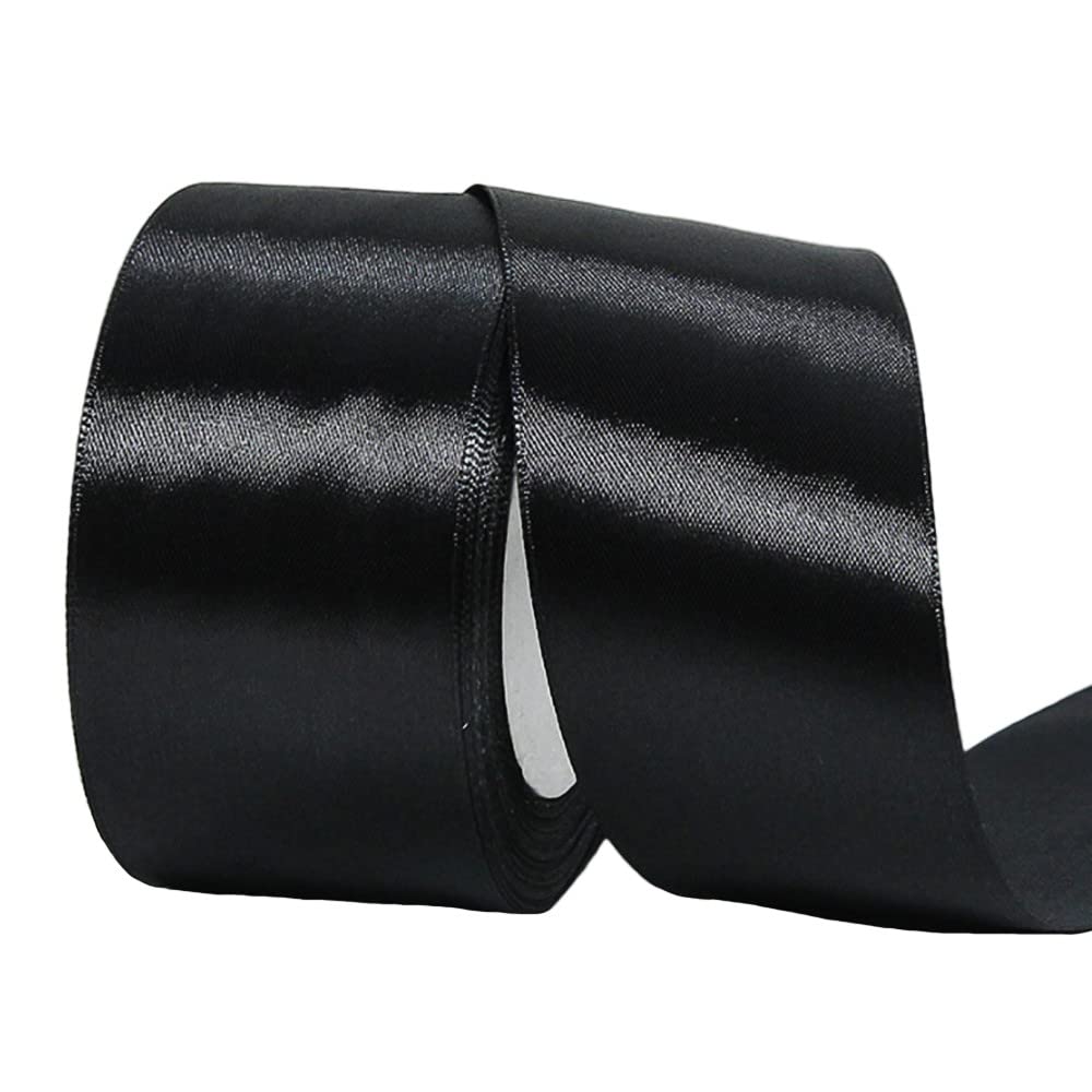 10mm Black Ribbon for Gift Wrapping,22m Fabric Thick Satin Ribbon Black Bow for Gift Wrapping,Ribbons for Balloons,Crafting,Hair,Bouquets,Wedding, Car,Presents,Cake,Christmas Party Decorations — view 201