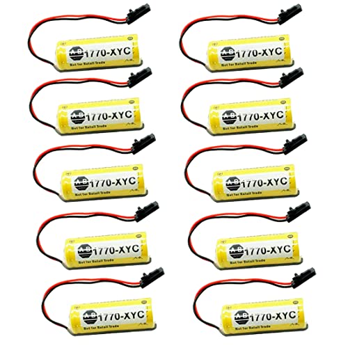 STEPMAX 10PCS 3V 1800mAh 1770-XYC Battery for PLC 1770-XYC/A 1770-XYB Cell
