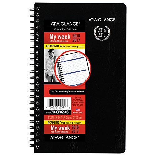 AT-A-GLANCE Academic Year Weekly/Monthly Appointment Book/Planner, July 2016 - July 2017, 4-7/8