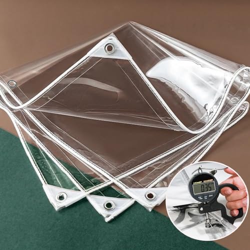 Lonas transparentes de PVC de 0,35 mm impermeables y aislamiento térmico para pérgolas 3