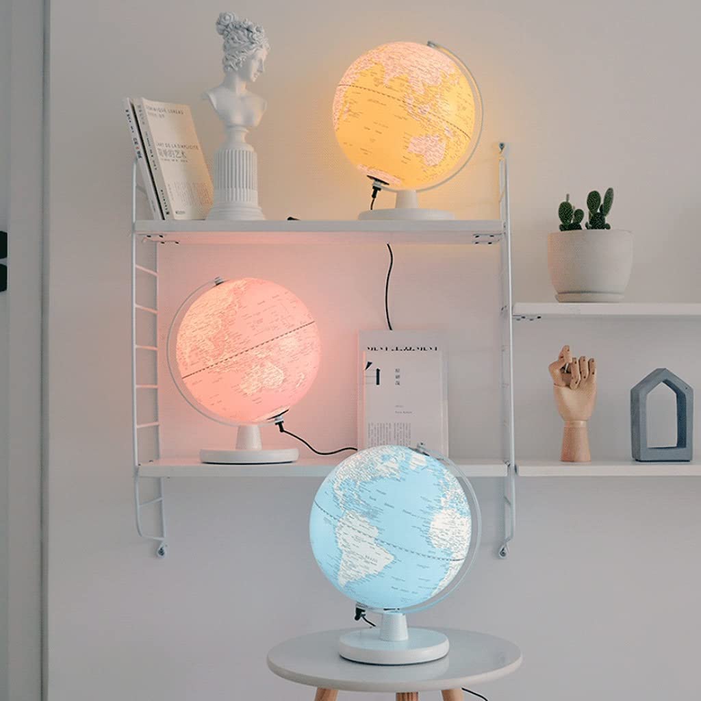 Globi Geografici Simpatico mappamondo Rosa con Illuminazione, Decorazione per la casa Elegante e Classica del Regalo più Caldo del Mondo Home Decor