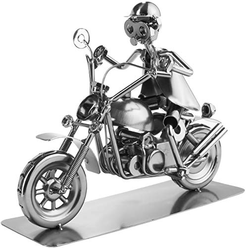 Statuelle moto acier BRUBAKER décor de bureau pour motard