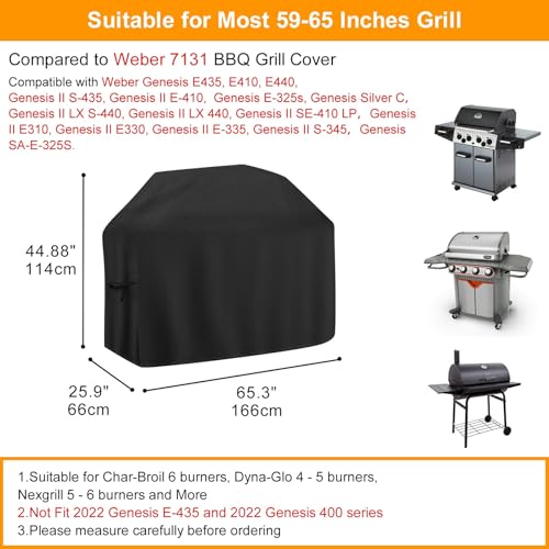 Housse de barbecue gaz imperméable 165cm pour bâche de protection