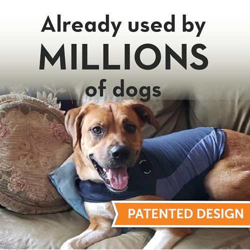 Thundershirt mens Thundershirt Beruhigungsweste Hundemantel für Ängstliche Hunde Dog Anxiety Jacket, Blue, Small UK