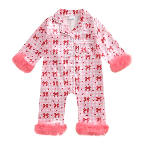 Image of Newborn Baby Girl Pajamas Long Sleeve Romper One Piece Jumpsuit Button Down Nightgown Infant Silk Pjs Baby Sleepwear