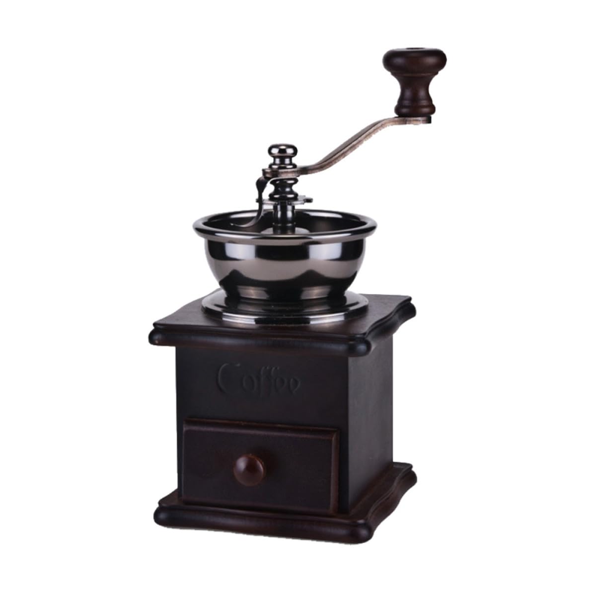 Molinillo de café manual de acero inoxidable con ajuste de molienda para granos