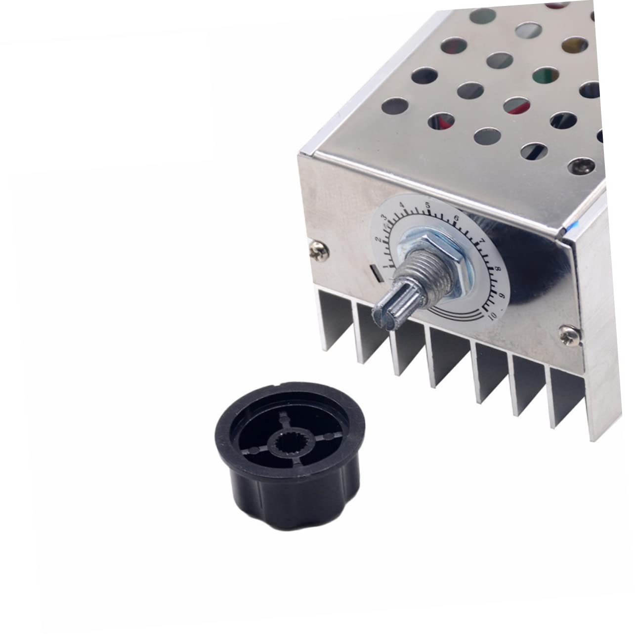 Regulador de Voltaje de 10000 W 0-220v Carcasa de Metal Claro | Control por Silicio, Metal, para Lámpara y Motor Pequeño, Ajuste de Atenuación y Temperatura