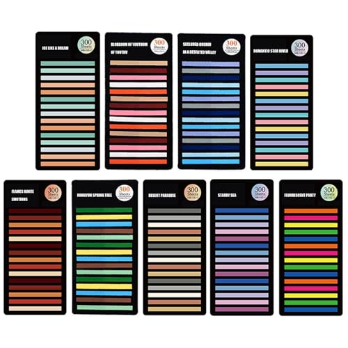 2700 Sheets Colorful Sticky Index Tabs, Transparent Page Markers for Book & School Supplies