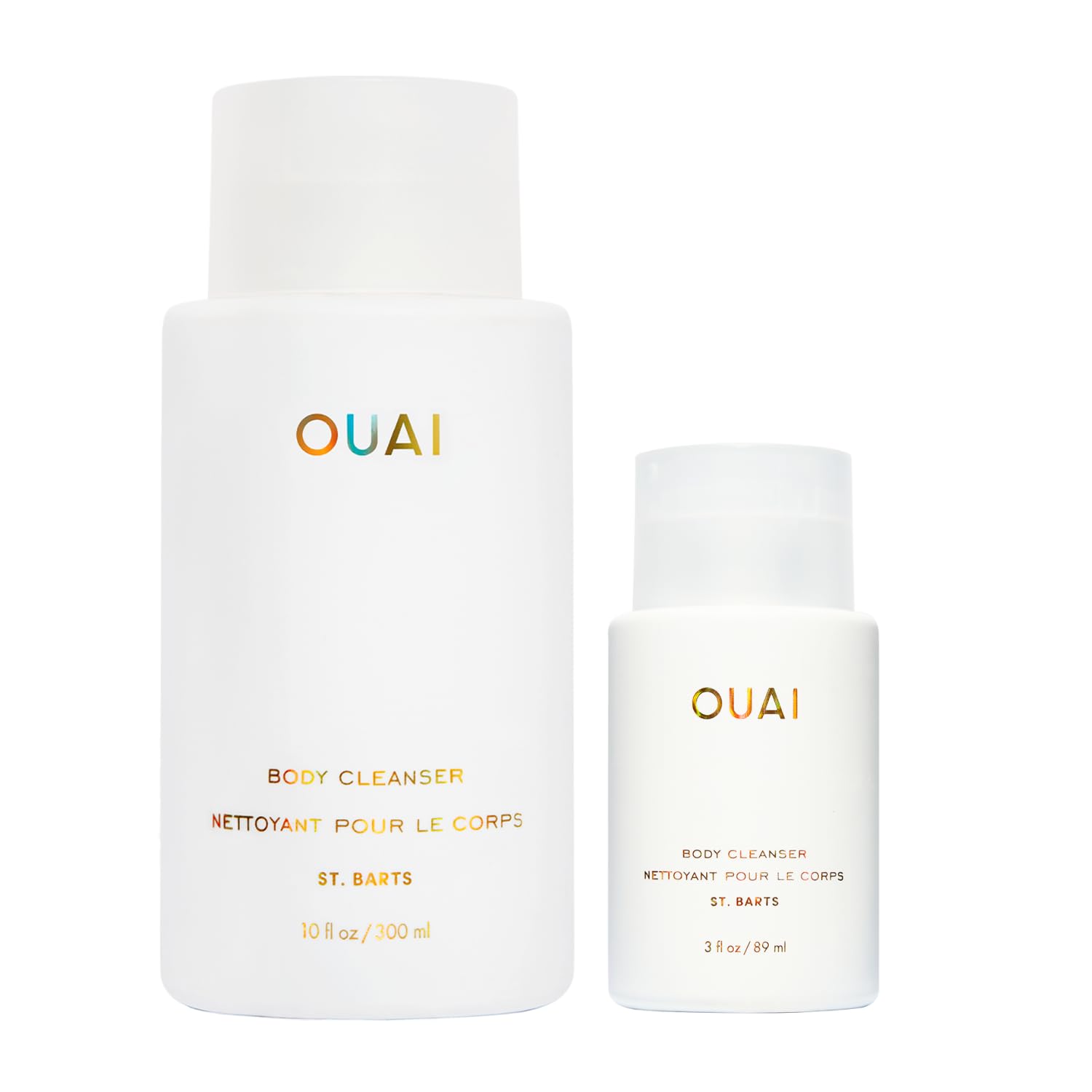 OUAI St Barts Body Cleanser Bundle - Foaming Body Wash with Jojoba Oil Rosehip Oil to Hydrate Balance