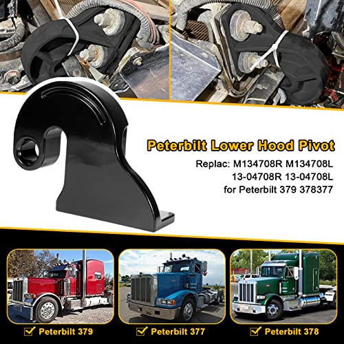 Left and Right Lower Hood Pivot M134708R M134708L fit for Peterbilt 379/378/377 Replace to 13-04708L 13-04708R - Thumbnail 5
