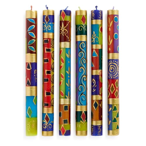 Petalura Hand-Painted Taper Candles Set of 6