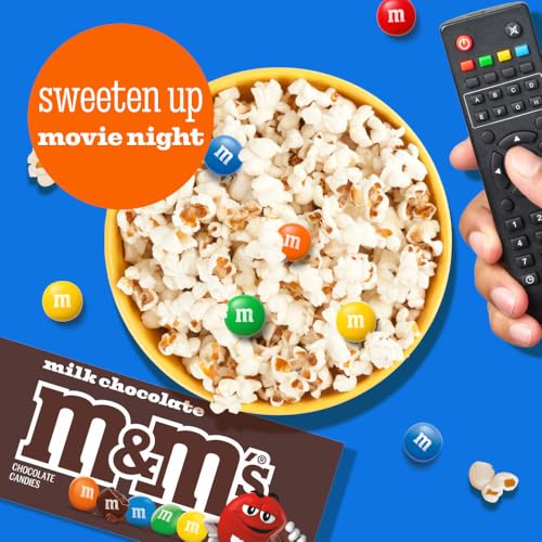 Image of M&M'S Milk Chocolate Candy Theater Box, 3.1 oz Box | M&M'S 3.1 oz theater box candy; milk chocolate candies in a box for movie nights, popcorn, home, office, on the go, snacking