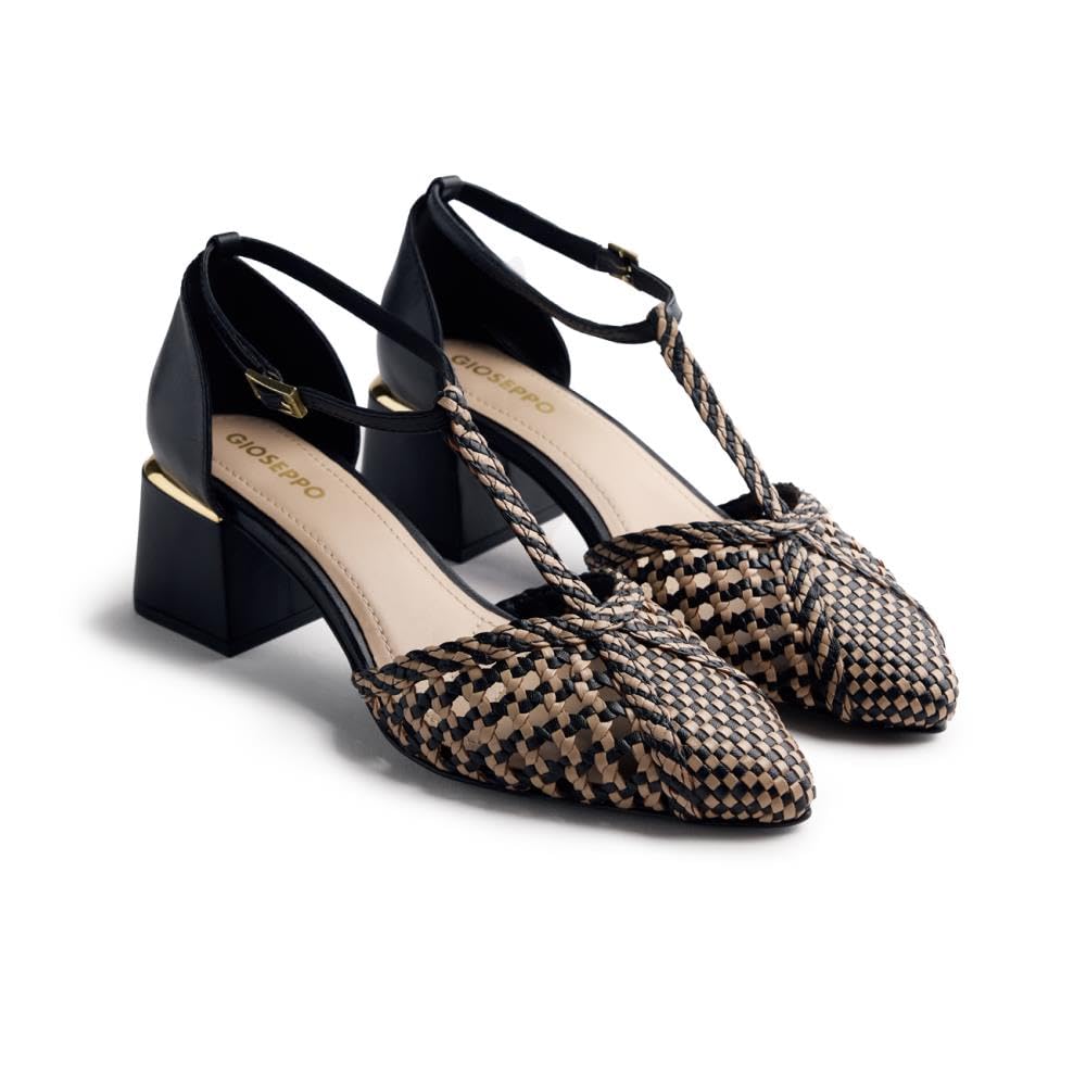 GIOSEPPO Women's Boyne Platform, Black/White, 5 UK