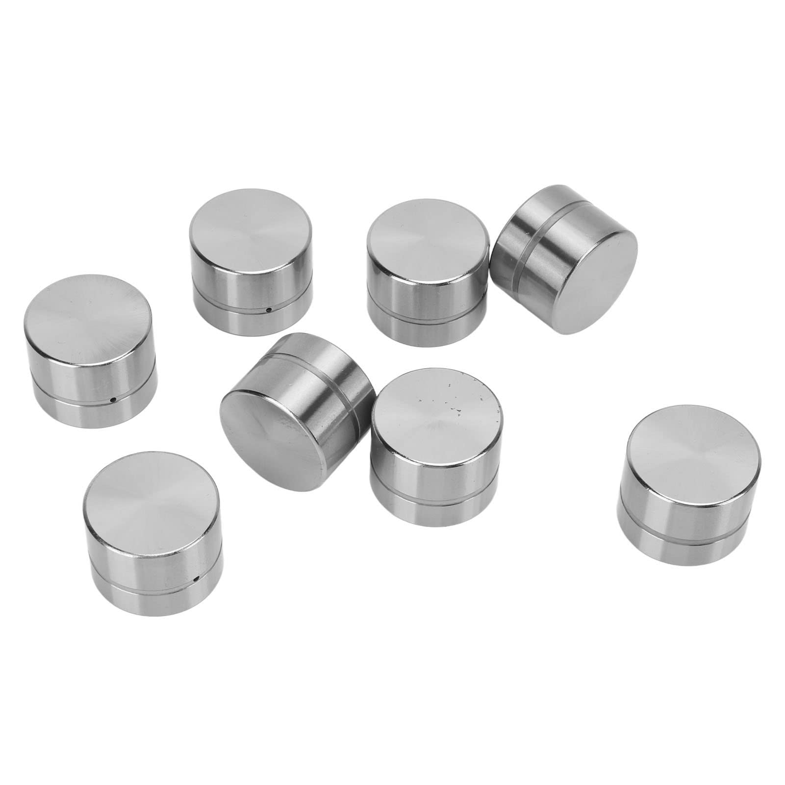 Aramox Poussoir de Soupape Hydraulique 8 Pièces Suiveurs d'arbre à Cames en Métal 050109309A Poussoir de Soupape Hydraulique de Remplacement Léger Enduit d'argent pour la Réparation de Moteur