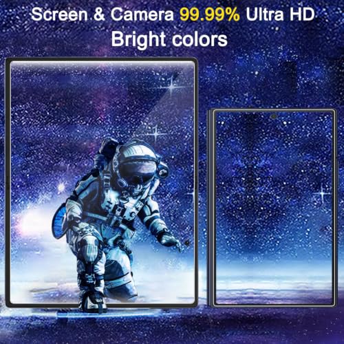 Image of Ferilinso Screen Protector for Samsung Galaxy Z Fold 8, Tempered Glass Back | 3 Pack, 9H+ Hardness, Military-Grade Shatterproof, Case Friendly, Easy Installation Bubble Free, with Camera Lens Protector