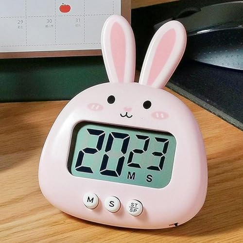 Minuteur de cuisine rose et compte à rebours numérique compact - 6