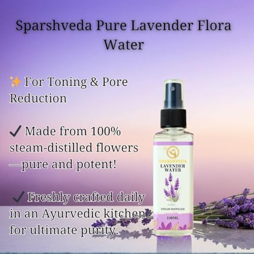 Image of Lavender Water - 100 % Pure, Calming Face & Body Toner Mist - Ayurvedic Steam-Distilled For Oil-Control, Acne-Control, Skin Hydration 200ML (Pack of 2)