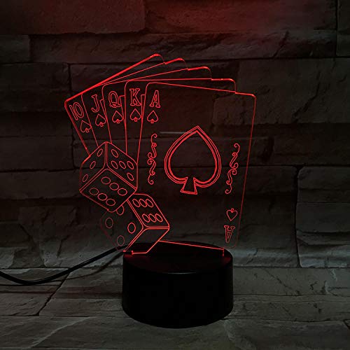Veilleuse 16 couleurs contre la peur du noir, lampe 3D illusion d'optique pour enfants