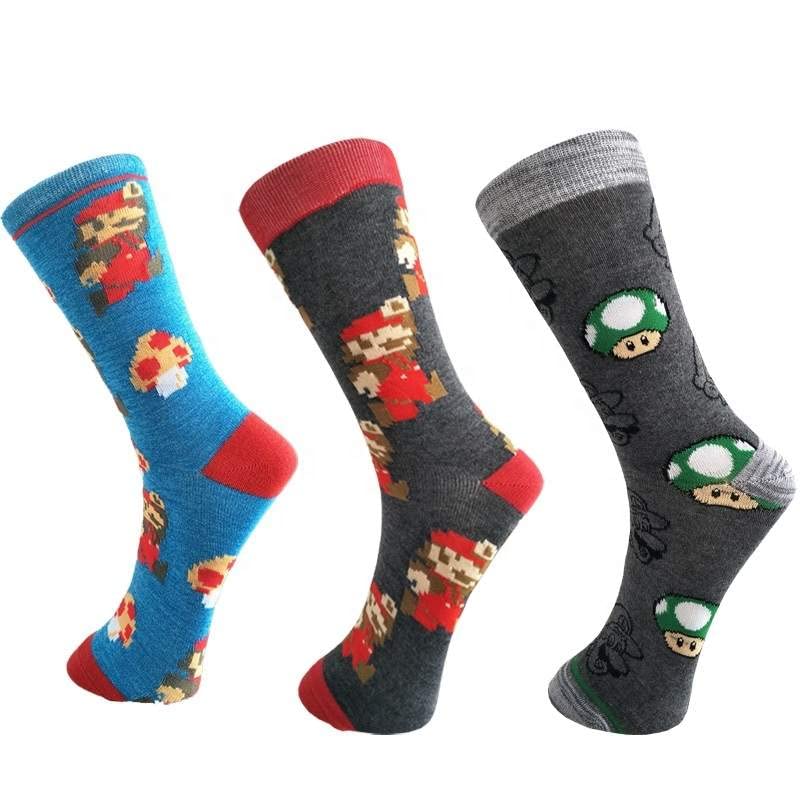 Shop-UP! Chaussettes Super Mario Bros jeu unisexe, choisissez le modèle, Super Mario Bleu