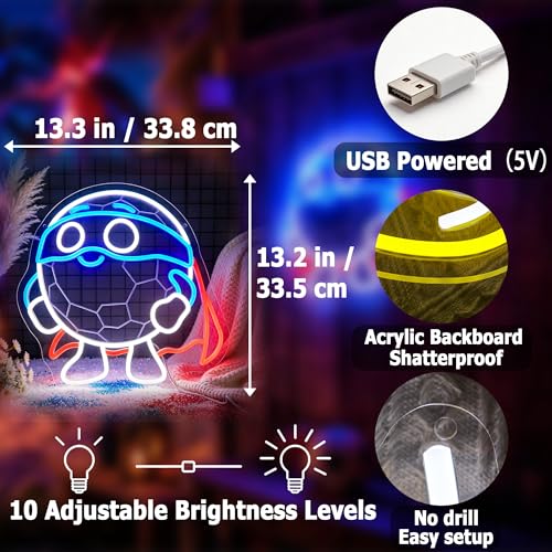Image of Soccer Neon Sign for Wall Decor Light Up Sign Led Signs for Room Party Home Wall Decor USB Powered