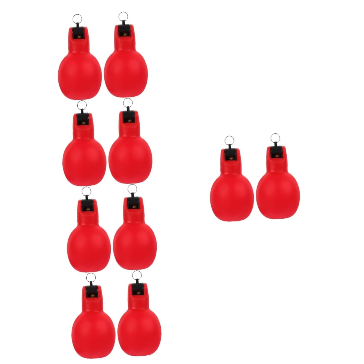 INOOMP Outdoor-Pfeife Überlebenspfeife in Der Hand Camping-Survival-Squeeze-Pfeife Campingpfeife Notfallpfeife Überlebenspfeife Im Freien Handquetschpfeife PVC Rot
