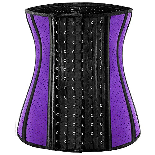 Waist Trainer for Women Corset Cincher Body Shaper Girdle Trimmer with Steel Bones Extender