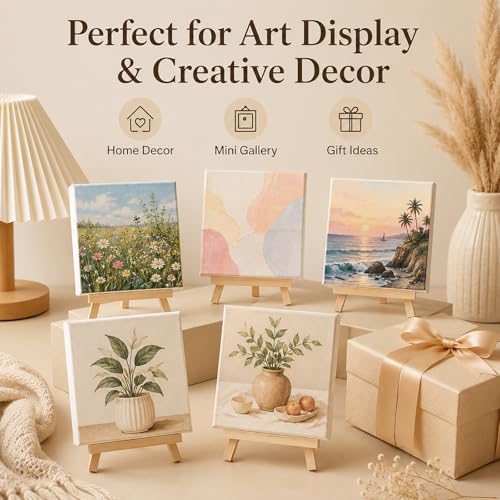 Miniatura 4 de Jmiatry 20 Piezas Lienzos 10 X 10 Cm, Lienzos Para Pintar, Lienzos Preestirados, Lienzos Para Pintar Pintura Al Óleo, Acrílica, Artistas, Principiantes