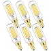 LEOOLS Dimmable T6 LED Bulb 40w 60watt Equivalent Candelabra led 4000K Daylight Clear 600lm 6W E12 Edison Bulb 6Pack