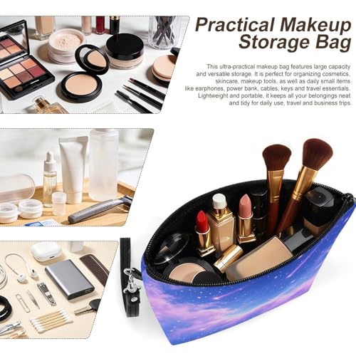Bolsa de maquillaje de nebulosa de 8.9 pulgadas para organizar cosméticos 4