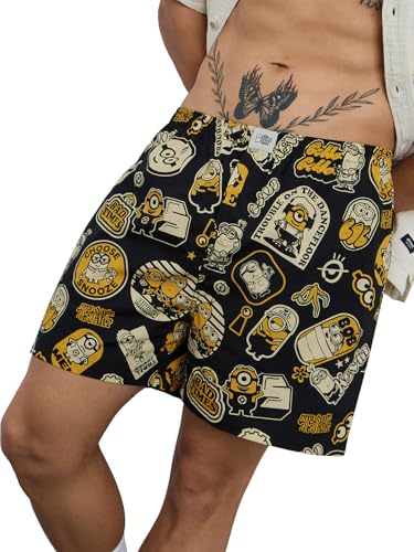 Image of The Souled Store Official Stranger Things: Hawkins Mens and Boys Regular fit Graphic Printed Cotton Green Color Men Boxer Shorts