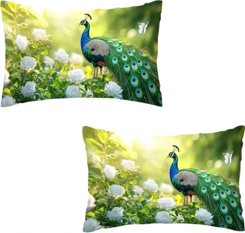 Coussin de luxe effet lin taie décorative 40x60 cm haut de gamme - 2