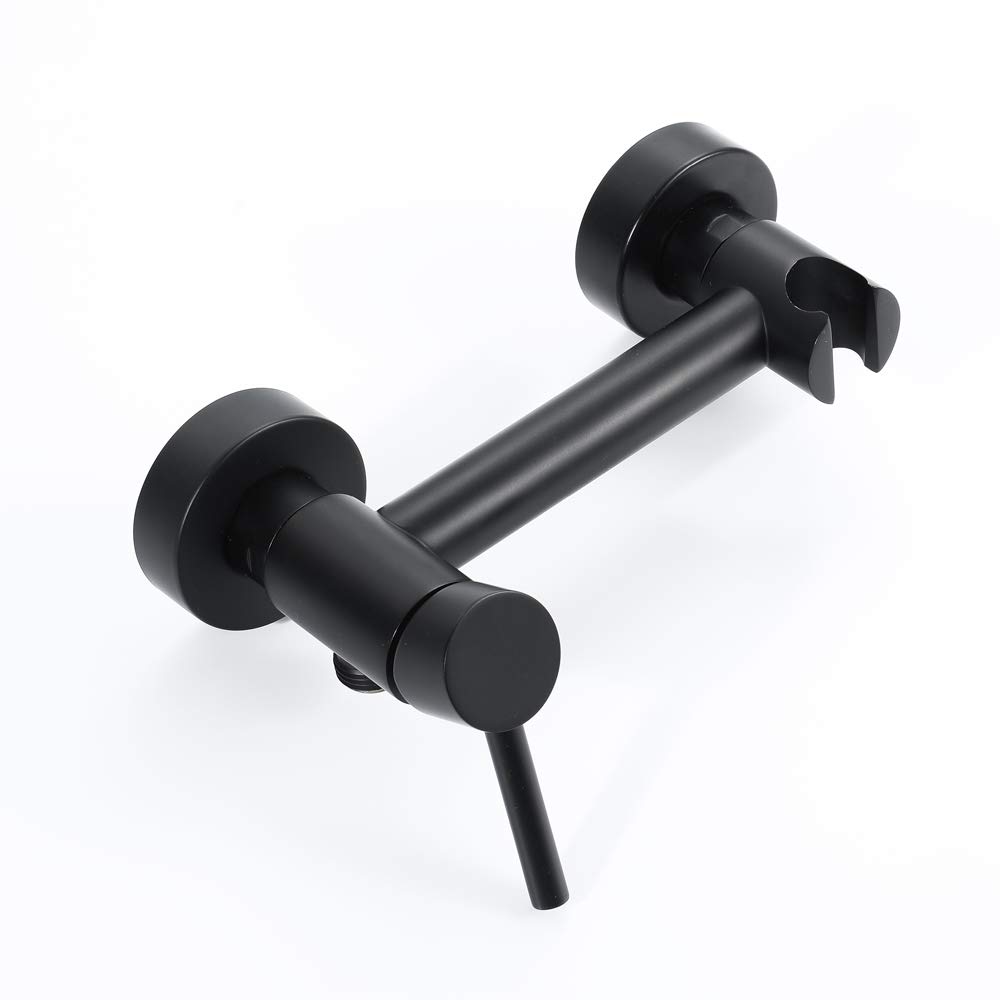 Spruzzatore per Bidet Portatile Set soffione Doccia Caldo Freddo in Ottone Nero per sciacquone del Bagno, Vasca per Animali Domestici e igiene Personale,B85mmpitch
