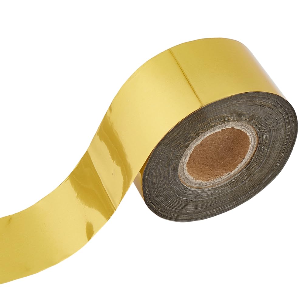 CRASPIRE Hot Stamping Foil Paper Roll 120m Golden PET Hot Foil Transfer Roll 3cm Wide Heat Transfer Paper for Leather Bronzing Machine PU Heat Anodized Gilded