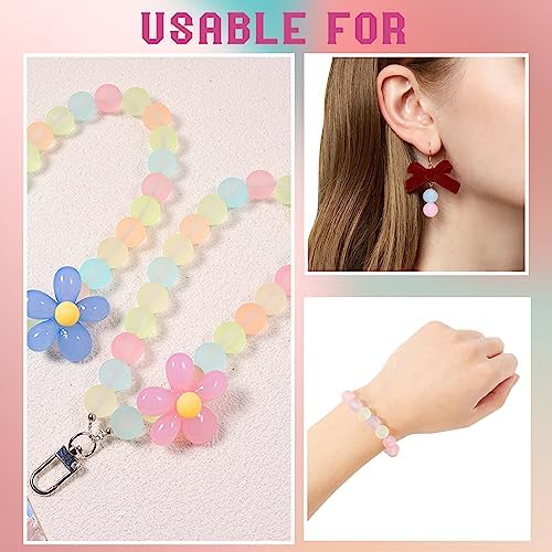 Matte Aurora Crystal Glass Beads 100PCS 8mm Colorful Glitter Round Glass Beads Frosted Crystal Glass Beads Refractive Glow for Moonstone Jewelry Making Bracelet Necklace Earring Crafts DIY