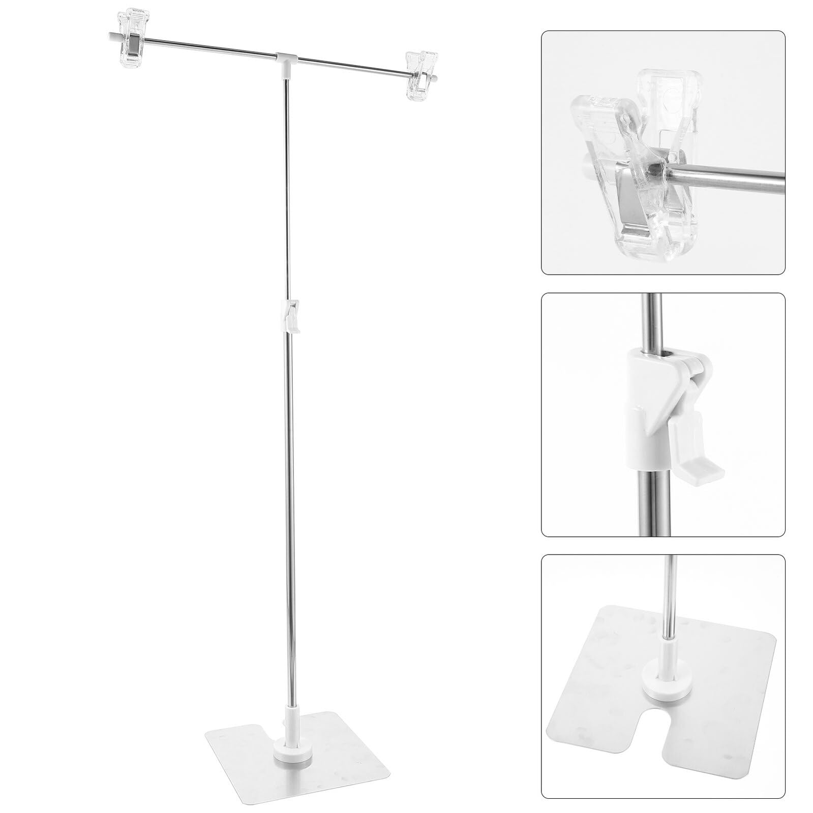 Didiseaon Soporte de Fondo Pequeño para Fotografía de Mesa en Acero Inoxidable Portátil y Ligero Adecuado para Fotografía de Cosméticos y Alimentos Fondo Blanco