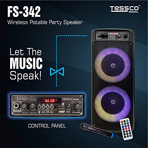 Image of 3 idea Imagine Create Print Tessco FS-342 Wireless Potable Party Speaker - Black