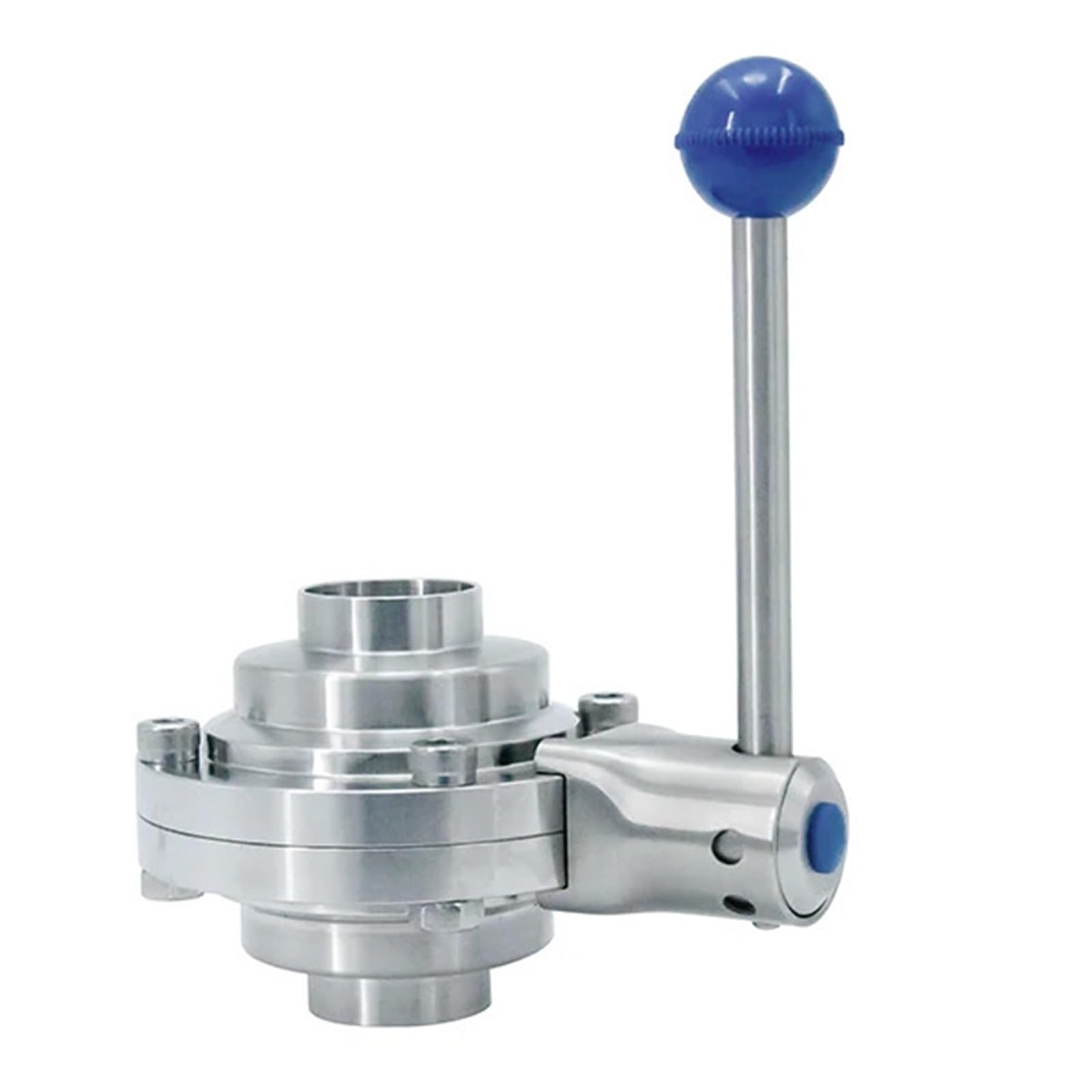 JNVFTCUX SS304 SS316L Food Grade Manual Welded Sanitary Stainless Steel Butterfly Type Ball Valve