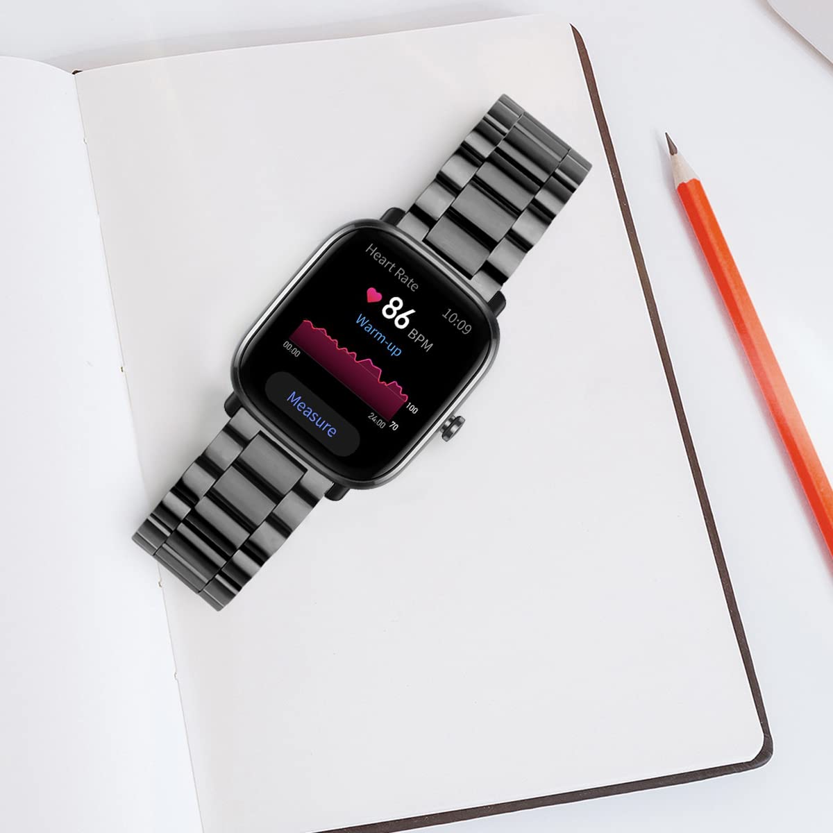 Cinturino In Acciaio Inox 316L 20mm Per Amazfit GTS 2/2 Mini/3/3 Mini/4/4 Mini, Bip 3/Pro, E Altri - Bracciale Metallo Regolabile Con Attrezzo (Argento) - 6
