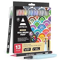 Algopix Similar Product 11 - ARTEZA Real Brush Pens 12 Watercolor