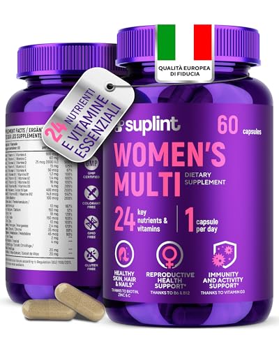 Multivitaminico Completo Donna Alta Potenza - Complesso A-Z con Vitamina B6, Ferro, Zinco & Vitex - 60 Capsule - Integratore Multivitaminico Premium con Multivitamine e Minerali