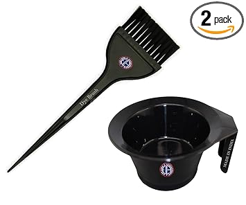 Ear Lobe & Accessories Hair Colour Bowl with Brush, Black