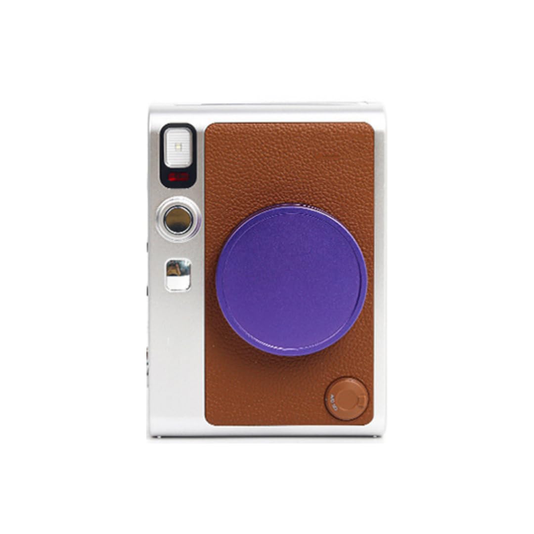 Generic Camera Lens Cap for instax Mini evo Dustproof Aluminum Alloy Lens Cover Waterproof Lens Protective Cover Anti-Scratches Lens Cover Dust Cover Front Cap (Purple)