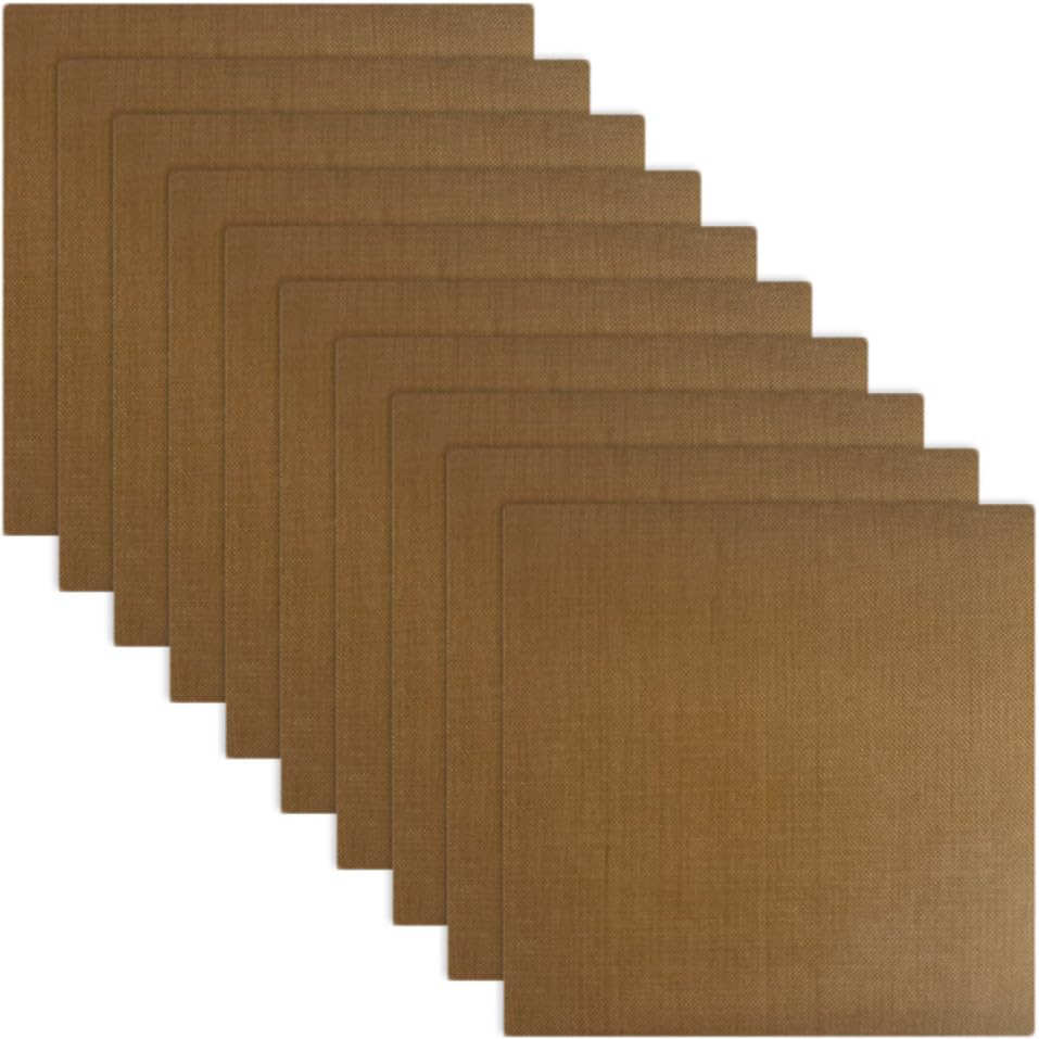 Mikikit 20 Pegatinas Adhesivas para Plancha para Rizar el Pelo, Aislantes de Tela de Fibra de Vidrio Marrón, Diseño Adhesivo Fácil de Aplicar para Uso en Salón